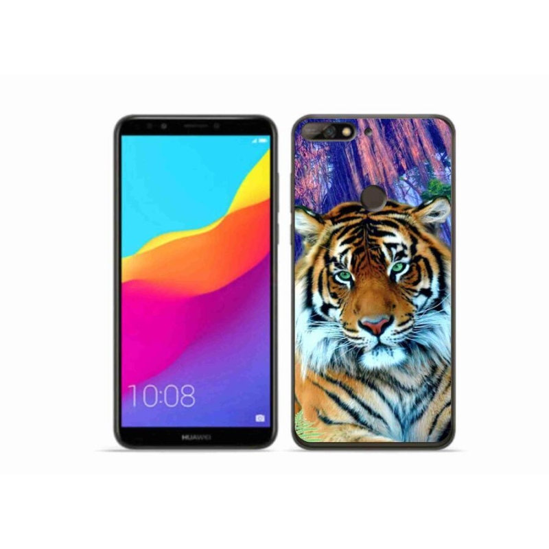 Gélový obal mmCase na mobil Huawei Y7 Prime (2018) - tiger