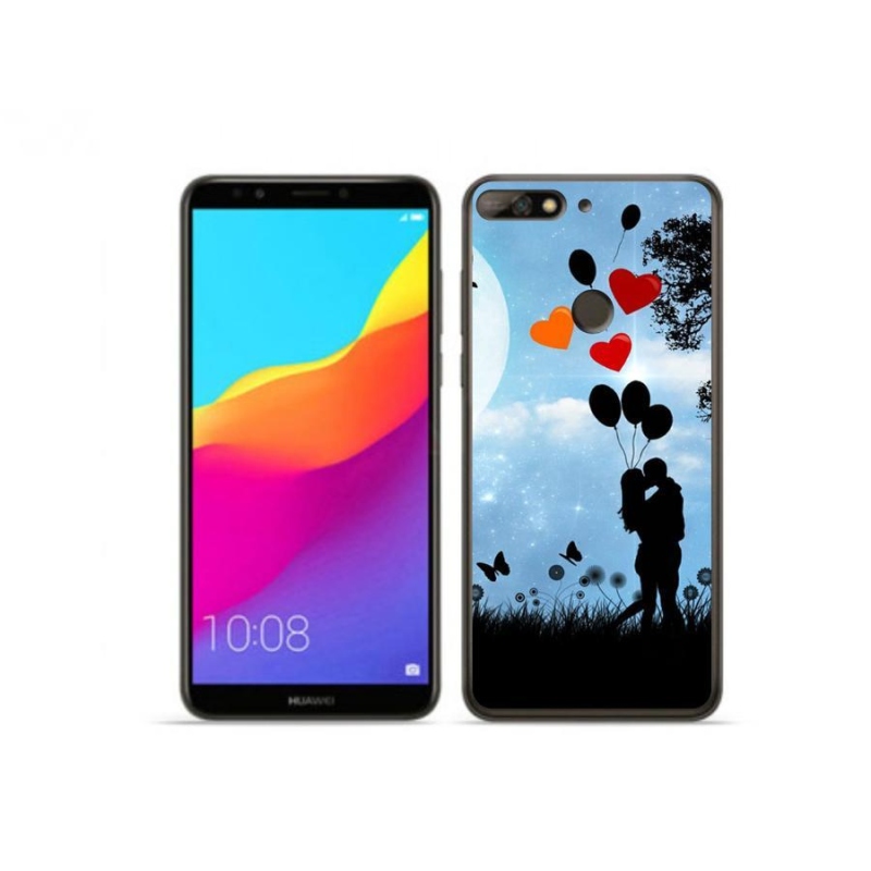 Gélový obal mmCase na mobil Huawei Y7 Prime (2018) - zamilovaný pár