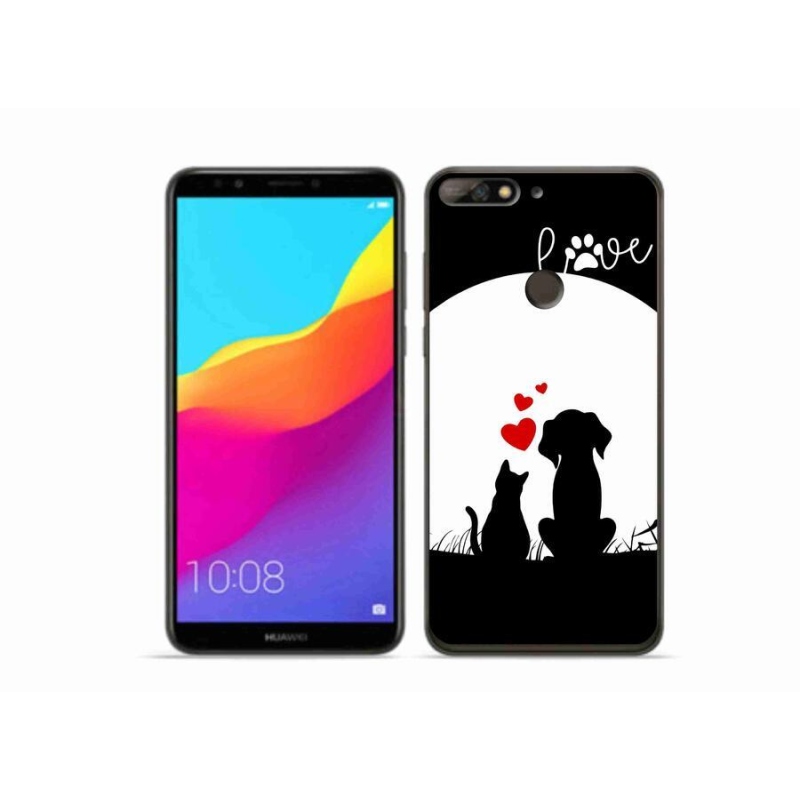 Gélový obal mmCase na mobil Huawei Y7 Prime (2018) - zvieracie láska