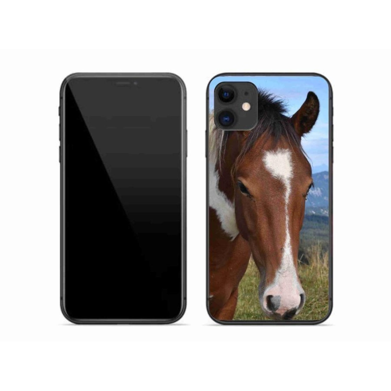 Gélový obal mmCase na mobil iPhone 11- hnedý kôň