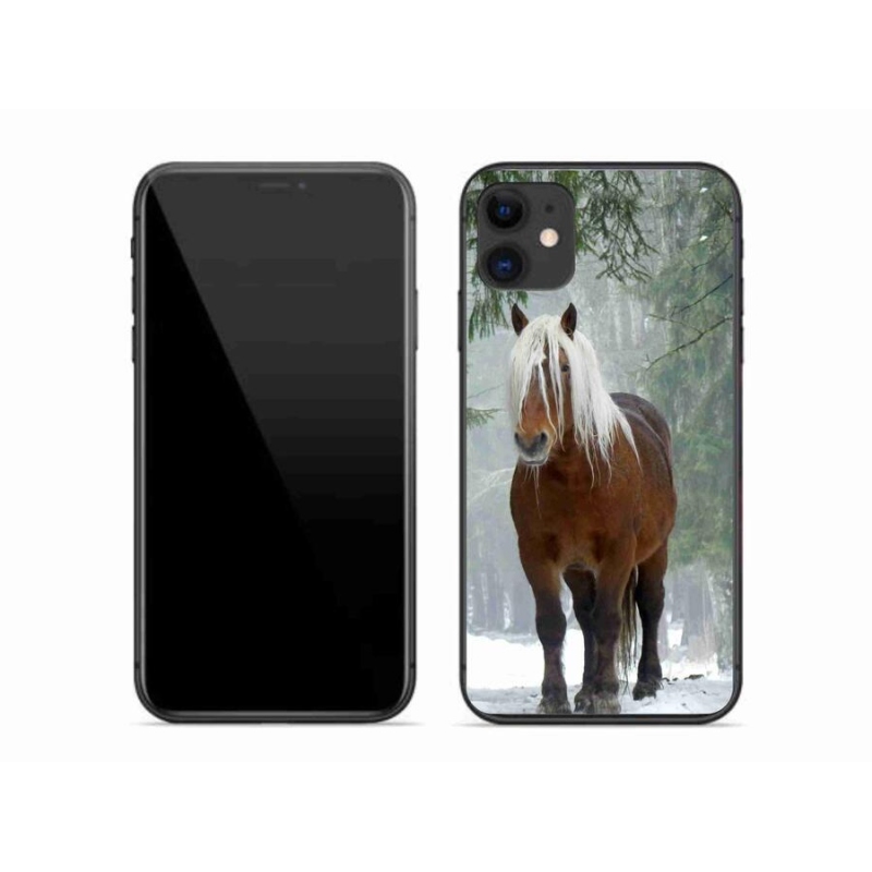Gélový obal mmCase na mobil iPhone 11 - kôň v lese