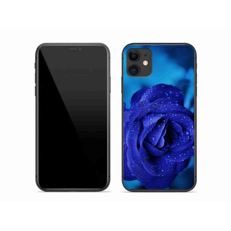 Gélový obal mmCase na mobil iPhone 11 - modrá ruža