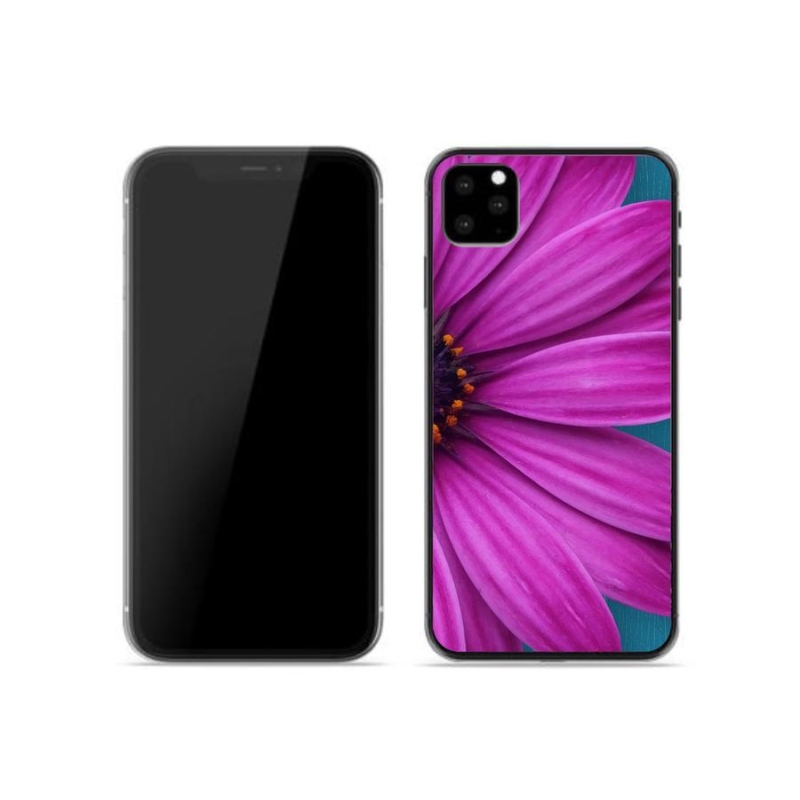 Gélový obal mmCase na mobil iPhone 11 Pro - fialová margaréta