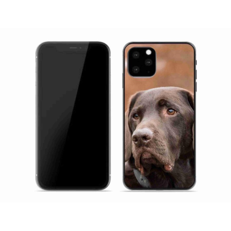 Gélový obal mmCase na mobil iPhone 11 Pro - hnedý labrador