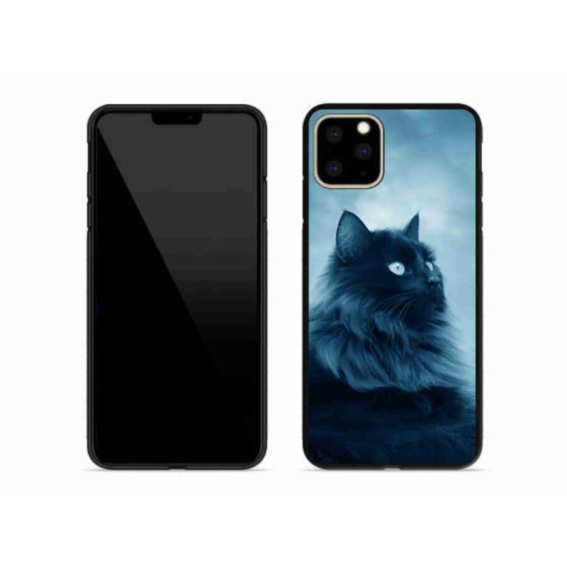 Gélový obal mmCase na mobil iPhone 11 Pro Max - čierna mačka 1