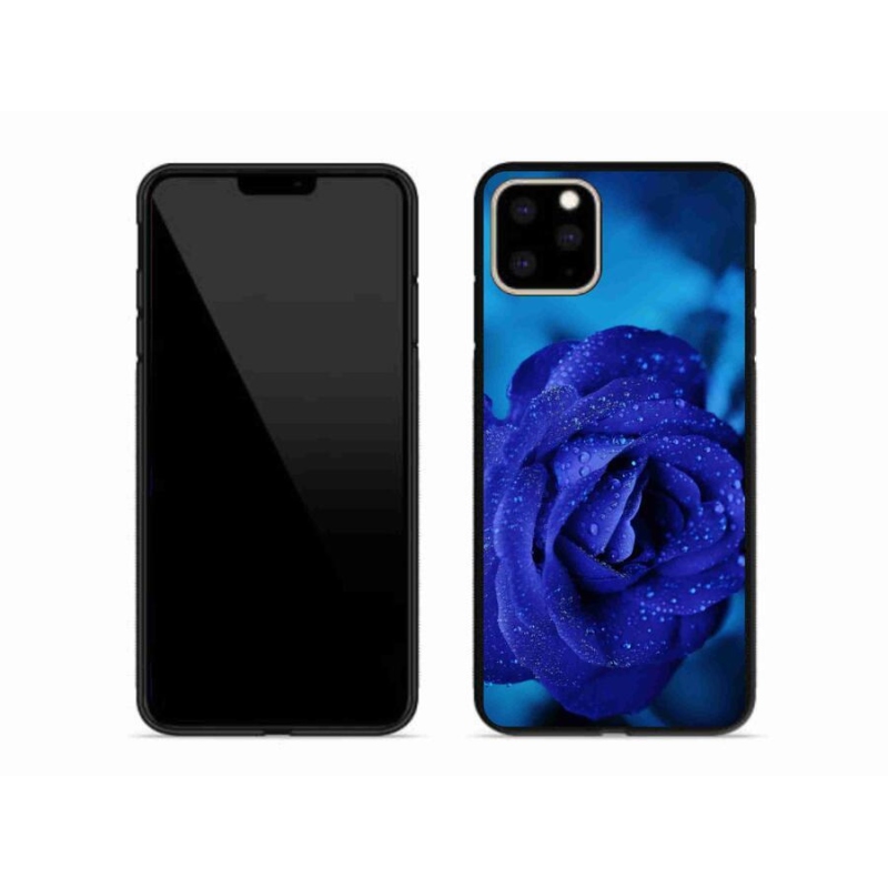 Gélový obal mmCase na mobil iPhone 11 Pro Max - modrá ruža