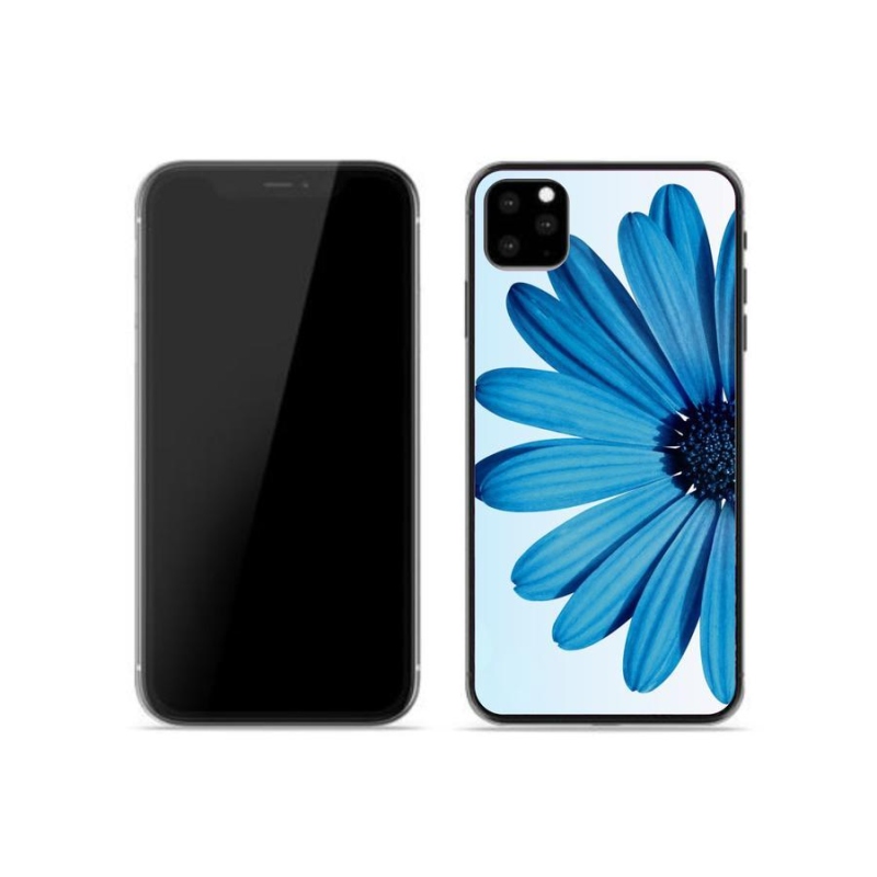 Gélový obal mmCase na mobil iPhone 11 Pro - modrá margaréta