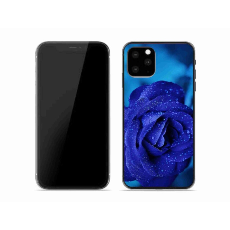 Gélový obal mmCase na mobil iPhone 11 Pro - modrá ruža