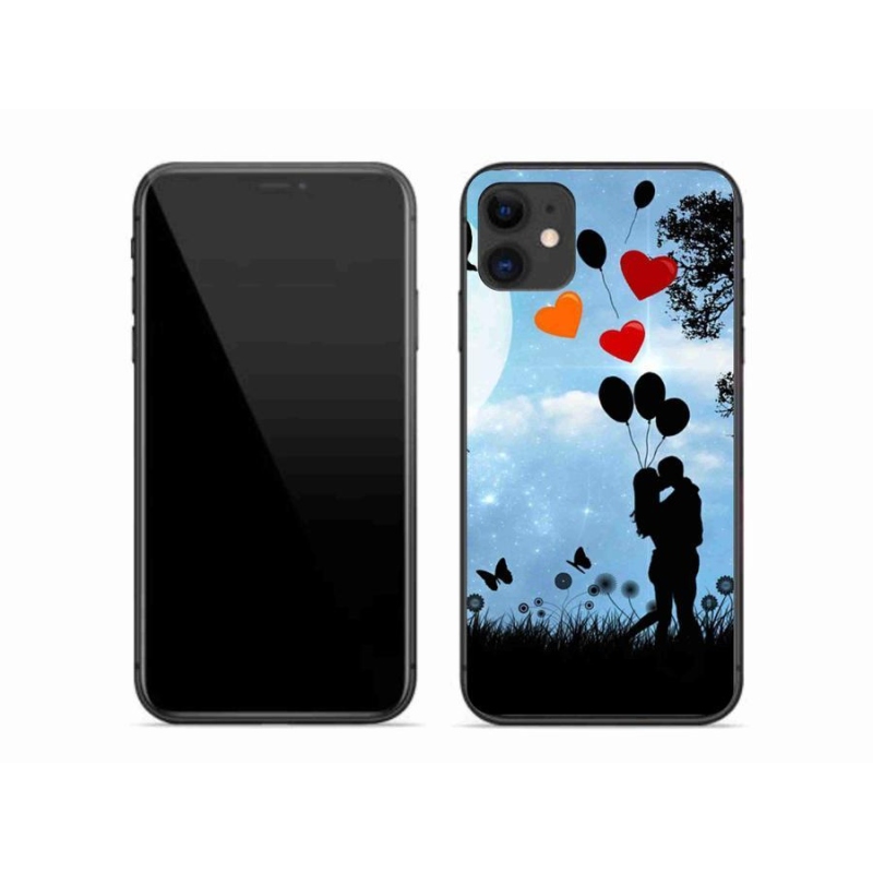 Gélový obal mmCase na mobil iPhone 11- zamilovaný pár