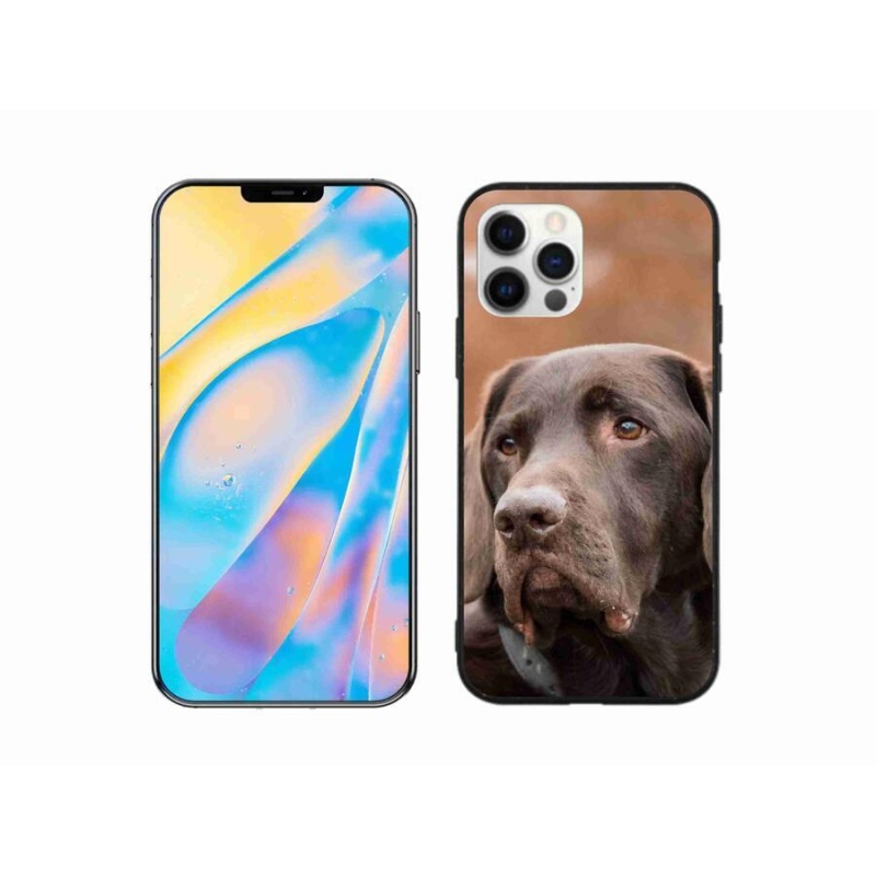 Gélový obal mmCase na mobil iPhone 12 - hnedý labrador