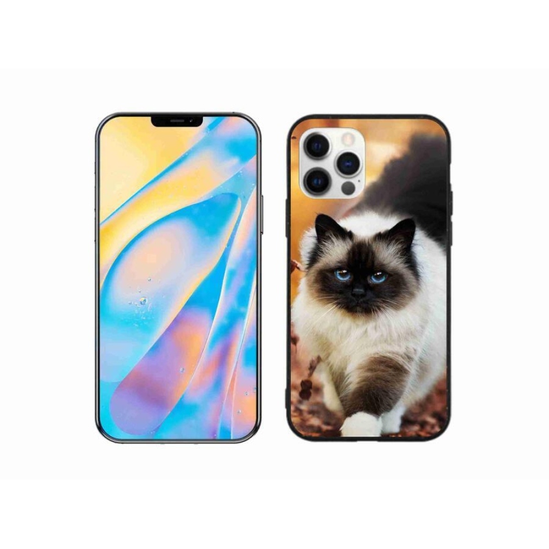 Gélový obal mmCase na mobil iPhone 12 - mačka 1