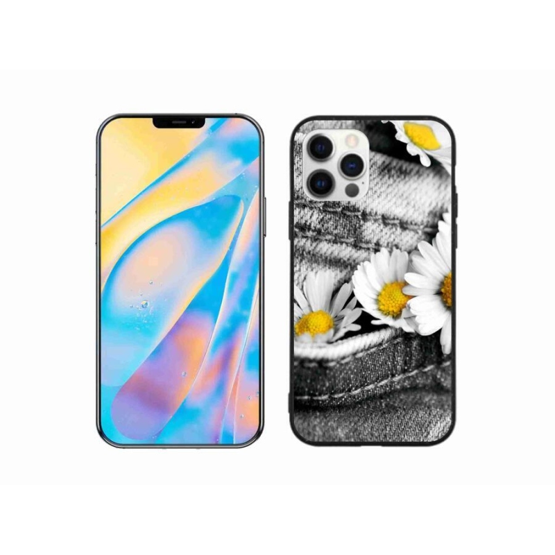 Gélový obal mmCase na mobil iPhone 12 - margaréty