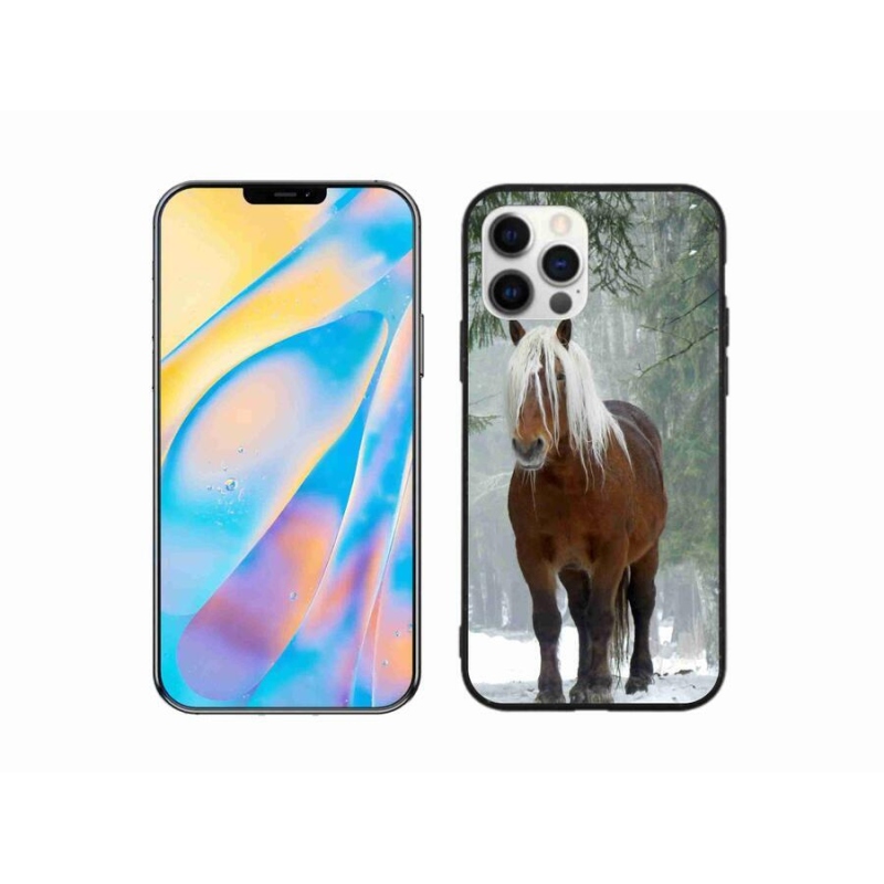 Gélový obal mmCase na mobil iPhone 12 - kôň v lese