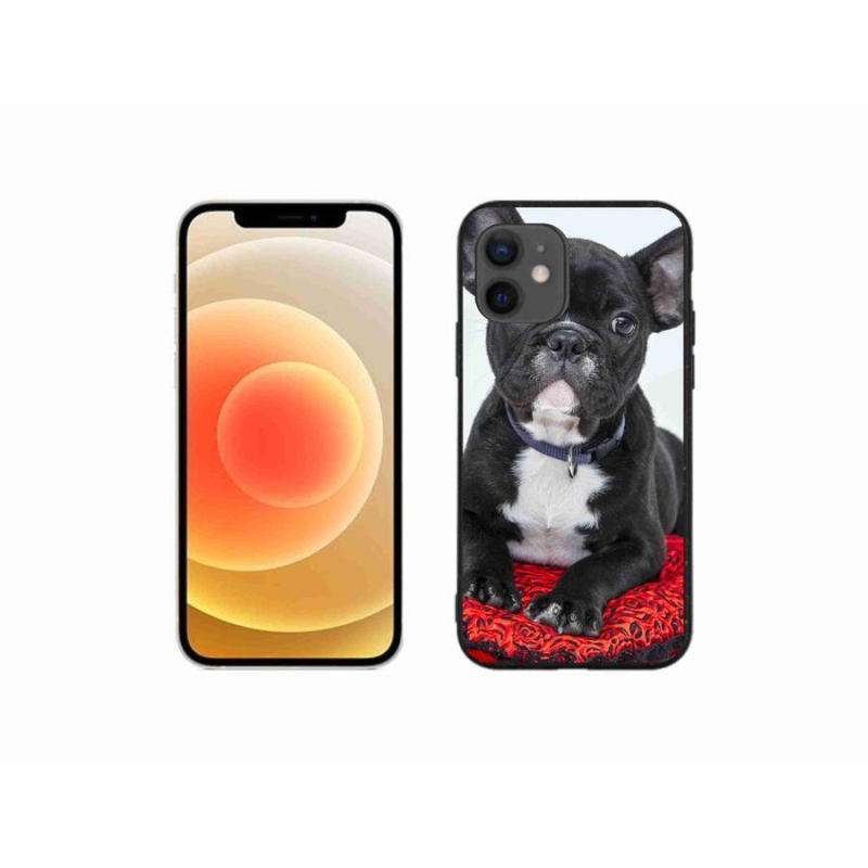 Gélový obal mmCase na mobil iPhone 12 mini - buldog