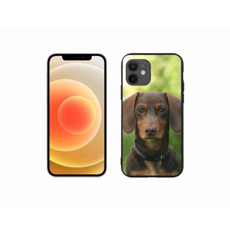 Gélový obal mmCase na mobil iPhone 12 mini - hnedý jazvečík