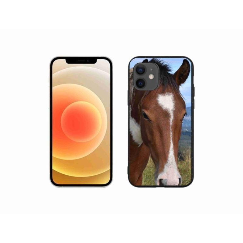 Gélový obal mmCase na mobil iPhone 12 mini- hnedý kôň