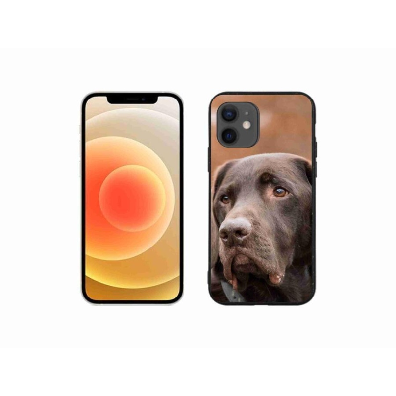 Gélový obal mmCase na mobil iPhone 12 mini - hnedý labrador