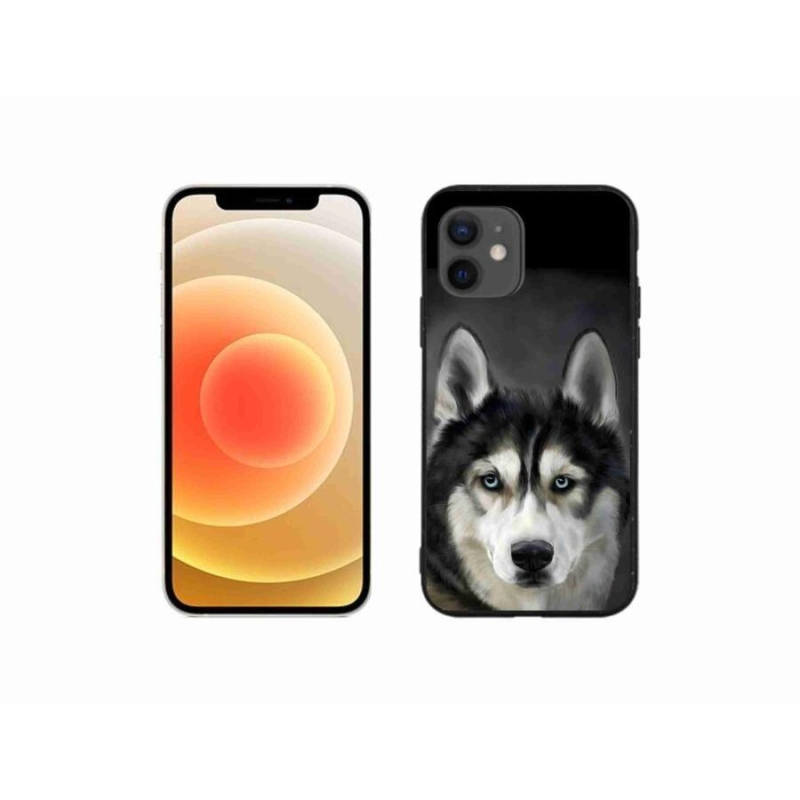 Gélový obal mmCase na mobil iPhone 12 mini - husky