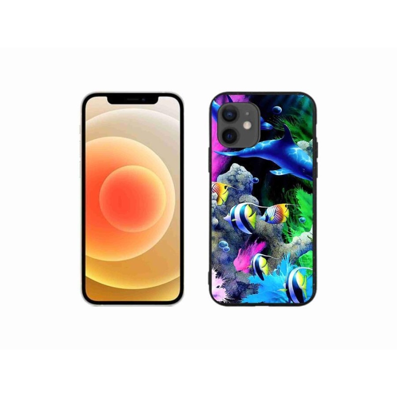 Gélový obal mmCase na mobil iPhone 12 mini - morský svet