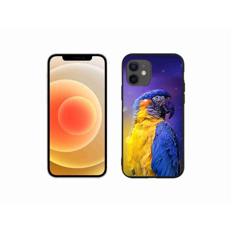 Gélový obal mmCase na mobil iPhone 12 mini - papagáj ara 1