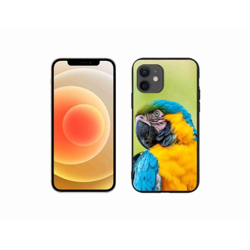 Gélový obal mmCase na mobil iPhone 12 mini - papagáj ara 2