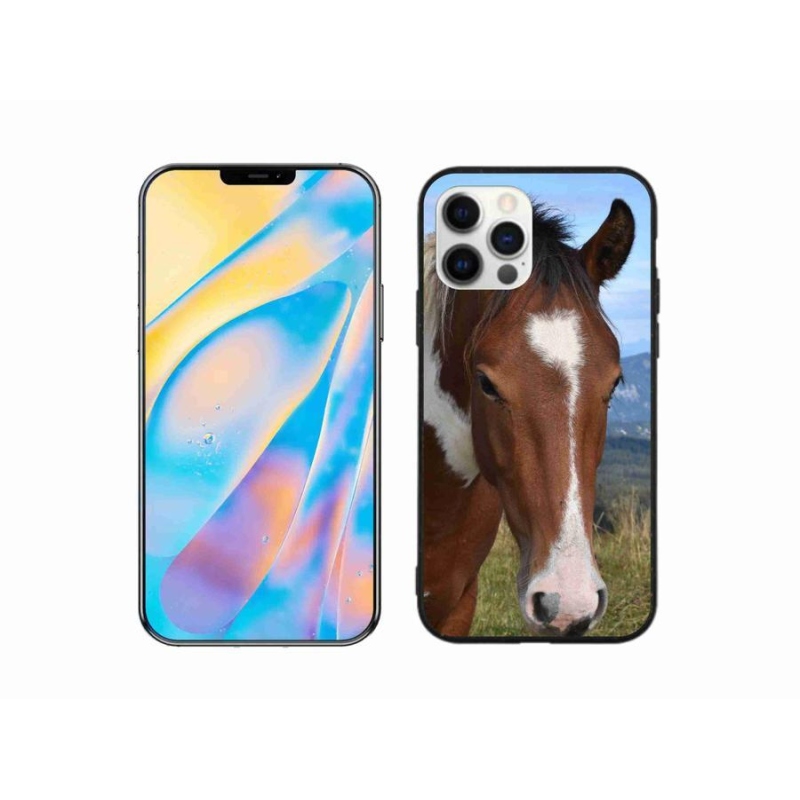 Gélový obal mmCase na mobil iPhone 12 Pro- hnedý kôň