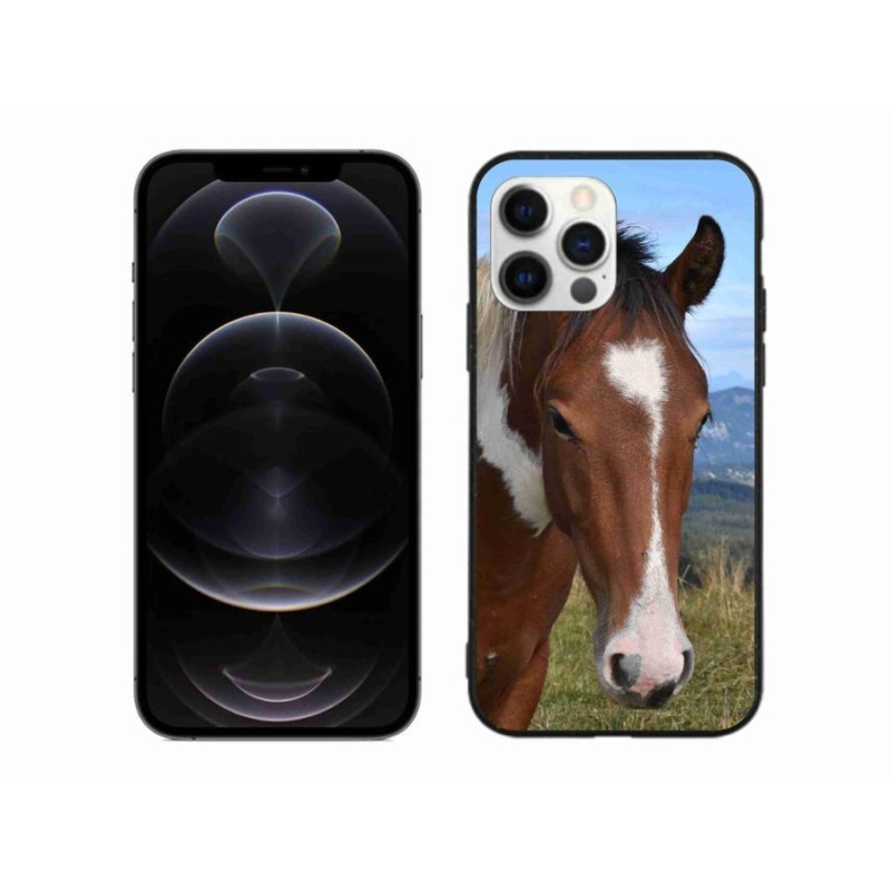 Gélový obal mmCase na mobil iPhone 12 Pro Max - hnedý kôň