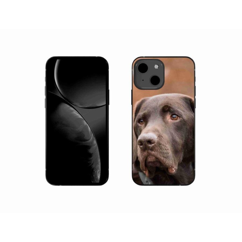 Gélový obal mmCase na mobil iPhone 13 mini 5.4 - hnedý labrador