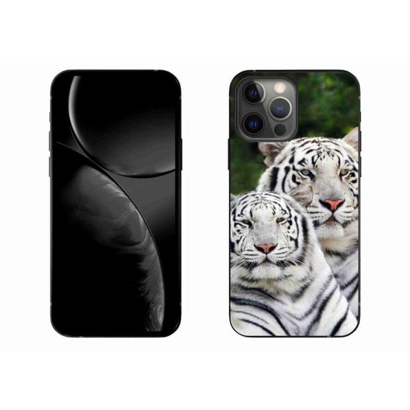 Gélový obal mmCase na mobil iPhone 13 Pro Max 6.7 - bieli tigre