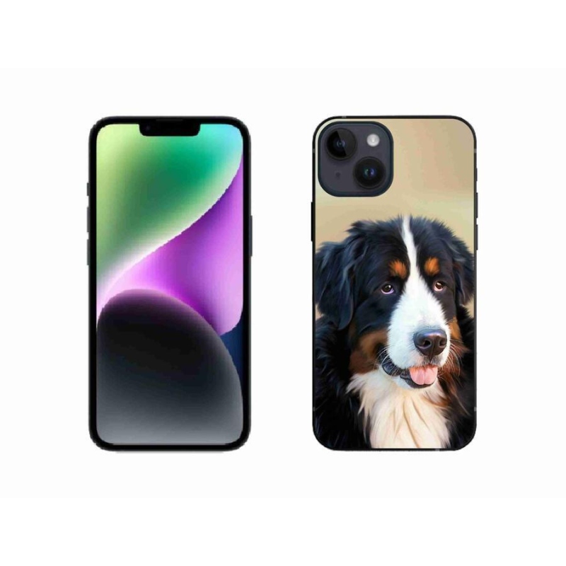 Gélový obal mmCase na mobil iPhone 14 - bernský salašnícky pes