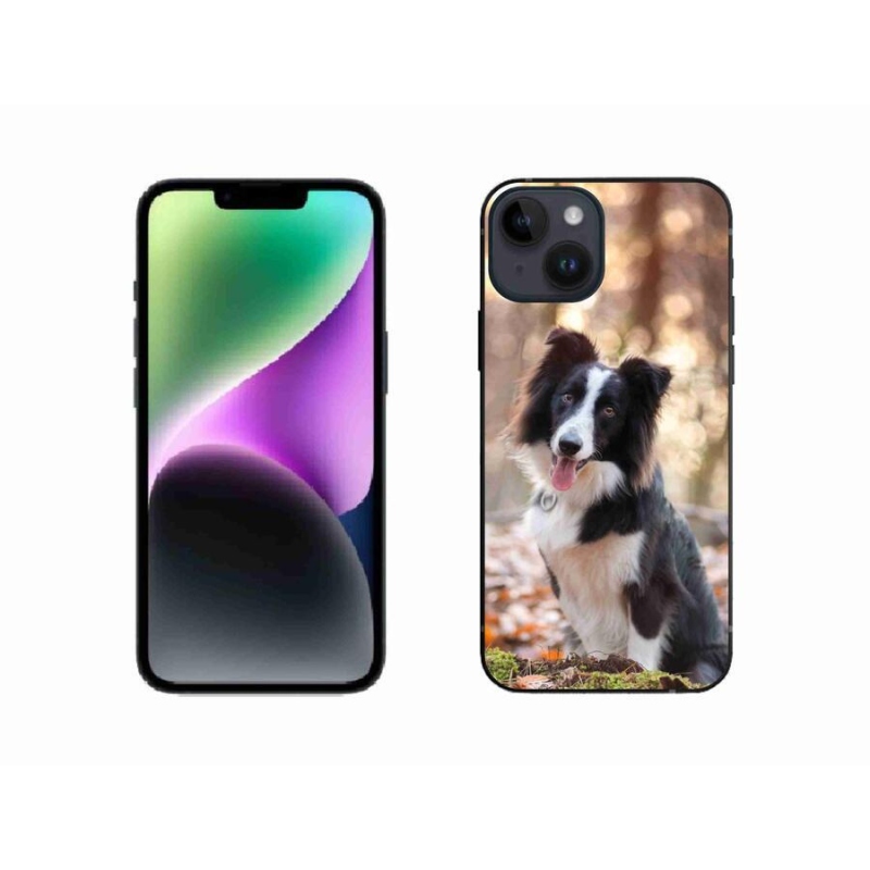 Gélový obal mmCase na mobil iPhone 14 - border kólia 1