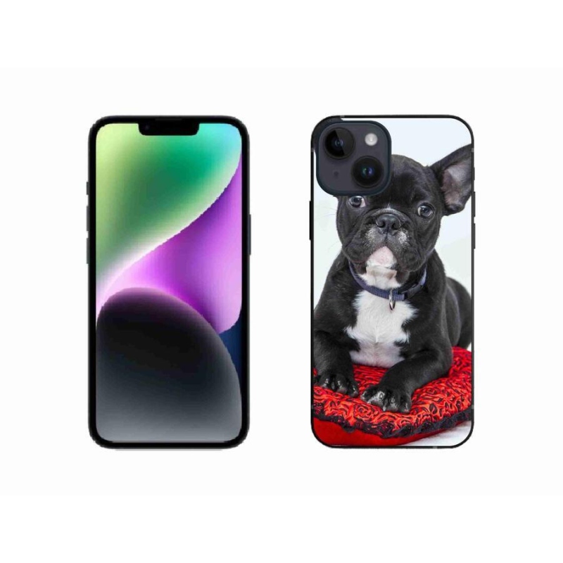 Gélový obal mmCase na mobil iPhone 14 - buldog