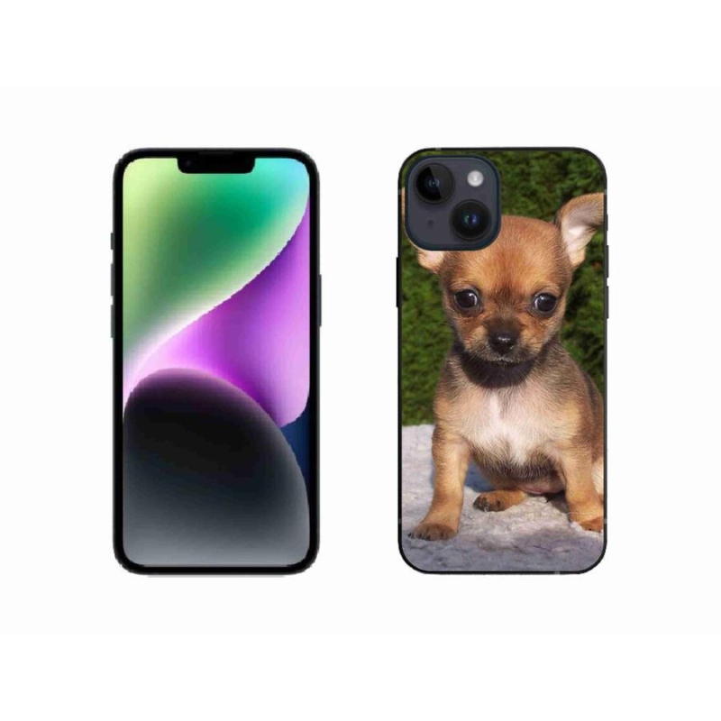 Gélový obal mmCase na mobil iPhone 14 - čivava 3