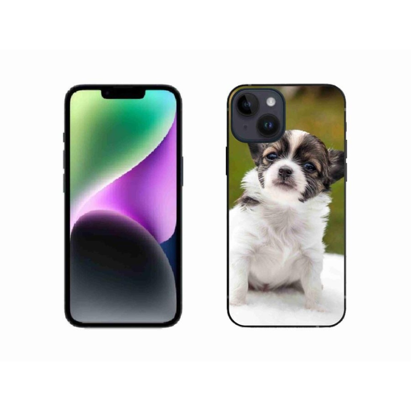 Gélový obal mmCase na mobil iPhone 14 - čivava 4
