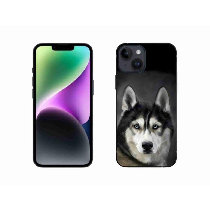 Gélový obal mmCase na mobil iPhone 14 - husky