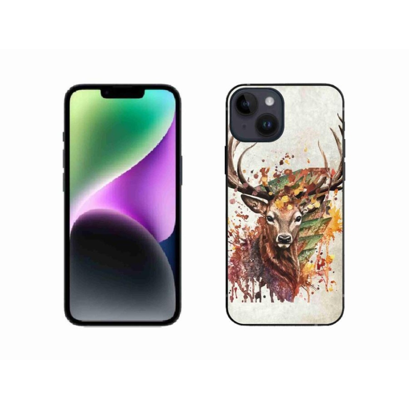 Gélový obal mmCase na mobil iPhone 14 - jeleň 1