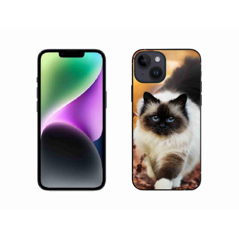 Gélový obal mmCase na mobil iPhone 14 - mačka