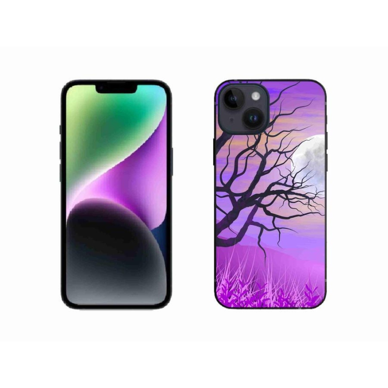 Gélový obal mmCase na mobil iPhone 14 - kreslený spadaný strom