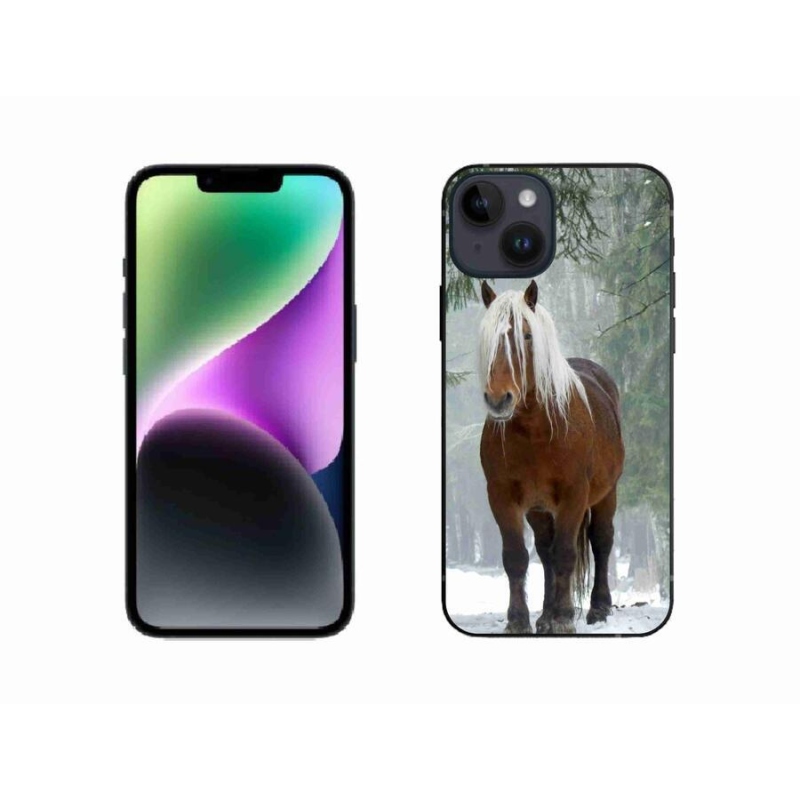 Gélový obal mmCase na mobil iPhone 14 - kôň v lese