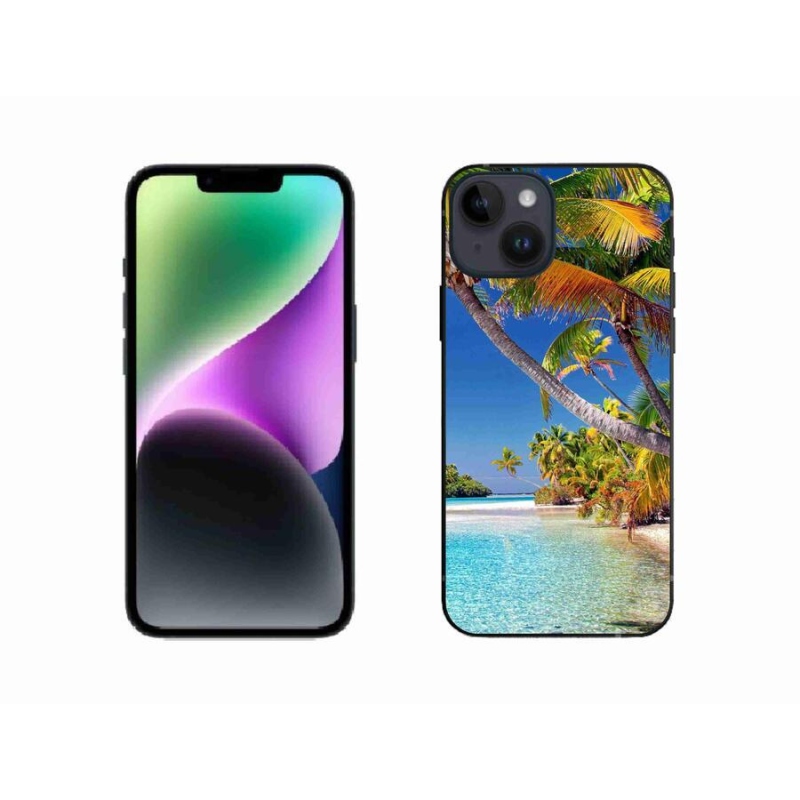 Gélový obal mmCase na mobil iPhone 14 - morská pláž