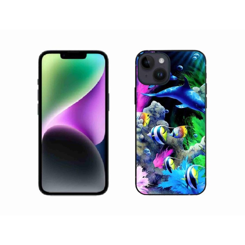 Gélový obal mmCase na mobil iPhone 14 - morský svet