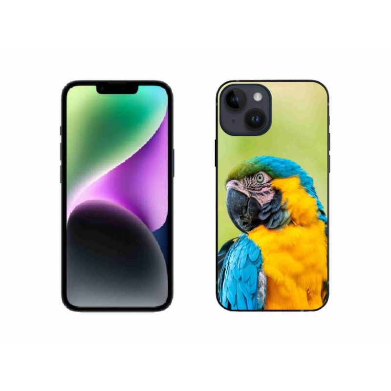 Gélový obal mmCase na mobil iPhone 14 - papagáj ara 2