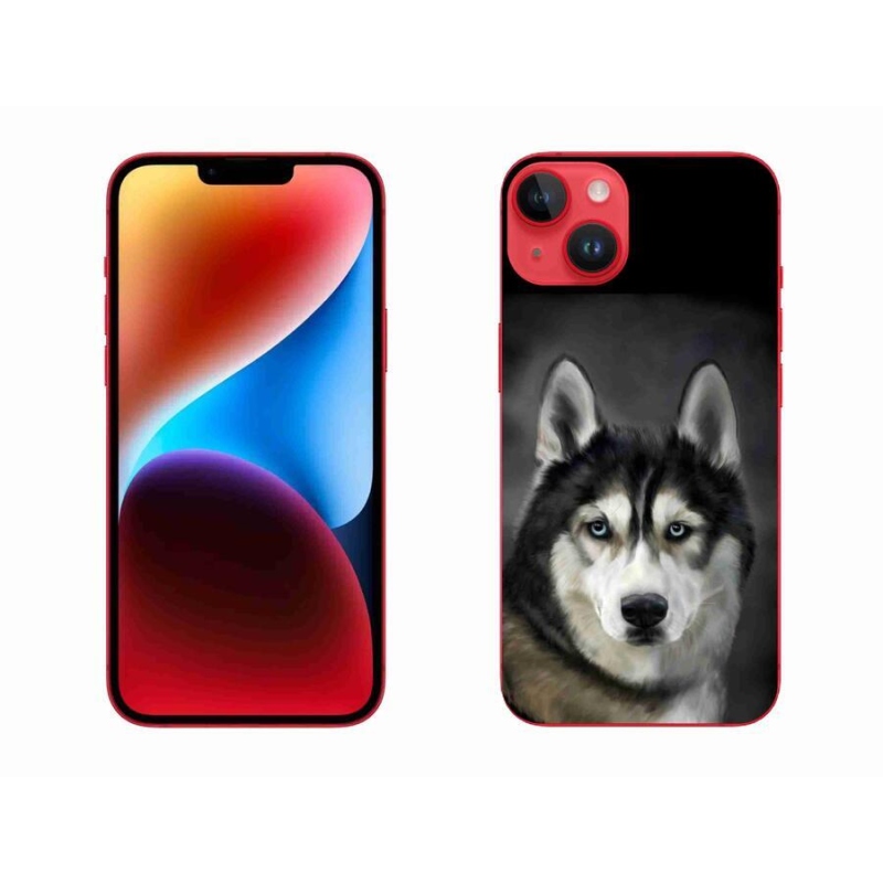 Gélový obal mmCase na mobil iPhone 14 Plus - husky