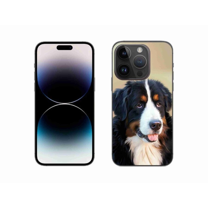 Gélový obal mmCase na mobil iPhone 14 Pro 6.1 - bernský salašnícky pes
