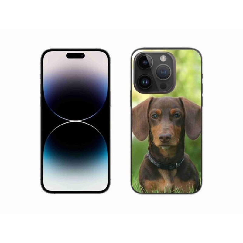 Gélový obal mmCase na mobil iPhone 14 Pro 6.1 - hnedý jazvečík