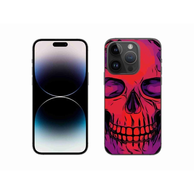 Gélový obal mmCase na mobil iPhone 14 Pro 6.1 - lebka