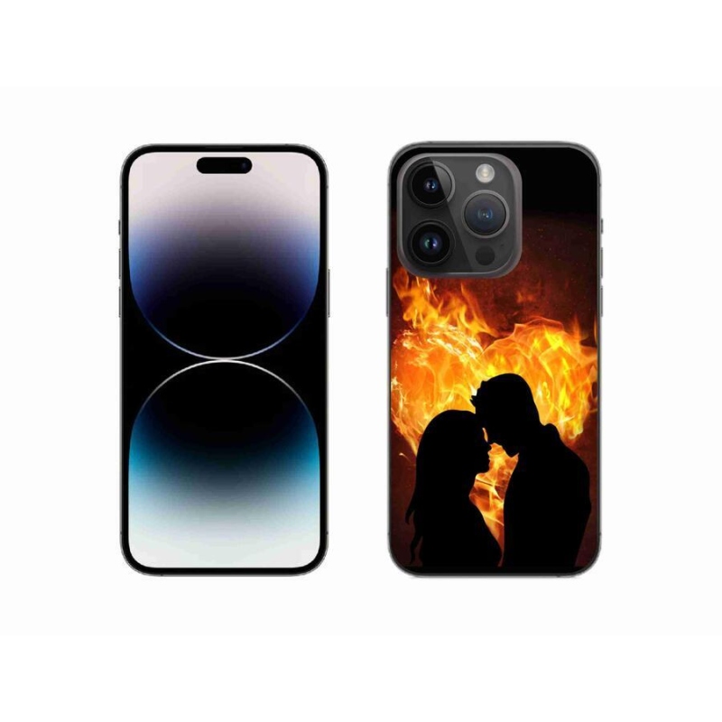 Gélový obal mmCase na mobil iPhone 14 Pro 6.1 - ohnivá láska
