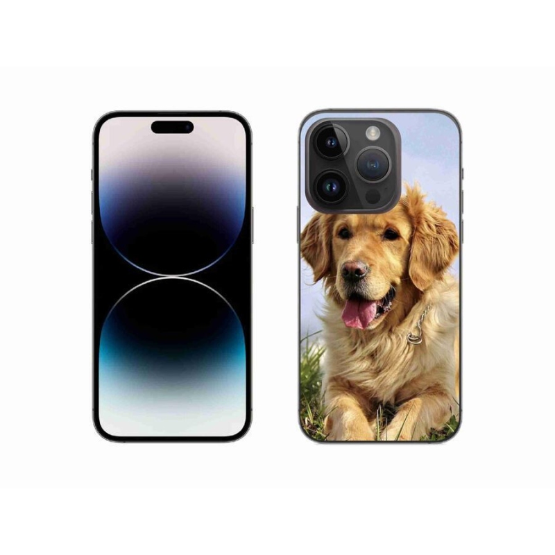 Gélový obal mmCase na mobil iPhone 14 Pro 6.1 - zlatý retriever