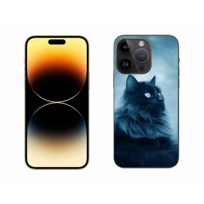 Gélový obal mmCase na mobil iPhone 14 Pro Max 6.7 - čierna mačka 1