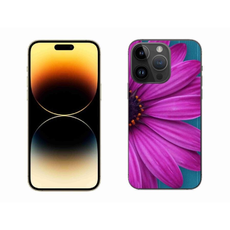 Gélový obal mmCase na mobil iPhone 14 Pro Max 6.7 - fialová margaréta
